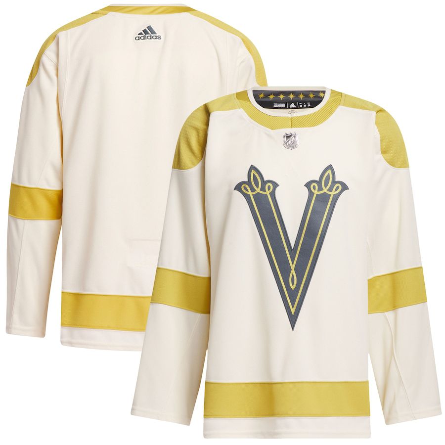 Men Vegas Golden Knights adidas Cream 2024 NHL Winter Classic Primegreen Authentic Jersey->more nhl jerseys->NHL Jersey